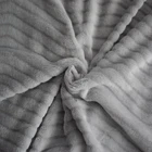 100% polyester Double side Stripe back print burnout knit flannel burnout velvet fleece fabric