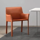 New Product Living Room Bedroom Furniture Dining Room Set Dining Chairs Solid Wood and Leather For Home