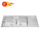 12050 Foshan 316 304 Inox ss Hand Wash Undermount Laundry Double Bowl Stainless Steel Kitchen Sink