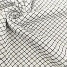 Knitted air layer black and white small lattice low elastic silk mattress fabric memory pillow latex pillow pillowcase