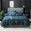 Home Textiles Wholesale Korea Blue Print 4 pcs bedding set 100% cotton bed sheet duvet cover