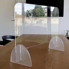 2020 hot sale 5mm clear acrylic desk sheet virus shield sneeze guard/