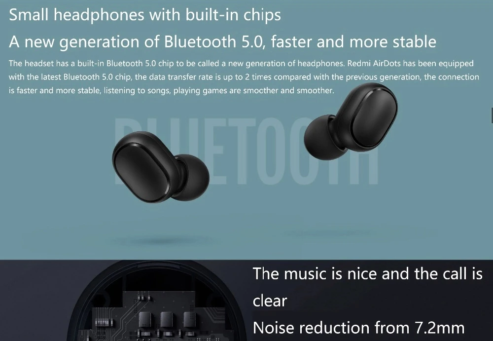 Reimi Airdots wireless earphone earbuds waterproof Noise Cancelling tws wireless earphone xiaomi - ANKUX.COM