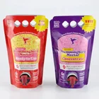 Stand Up Beverage Spout Pouch Aluminum Foil Stand Up Juice Packaging Liquid Beverage Bag Wine Spout Pouch Bag In Box