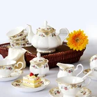 Coffee Chinese Manufacturer Ceramic Flower Tea Cup Saucer Set Coffee Cup And Saucer Ceramic Set Porcelain