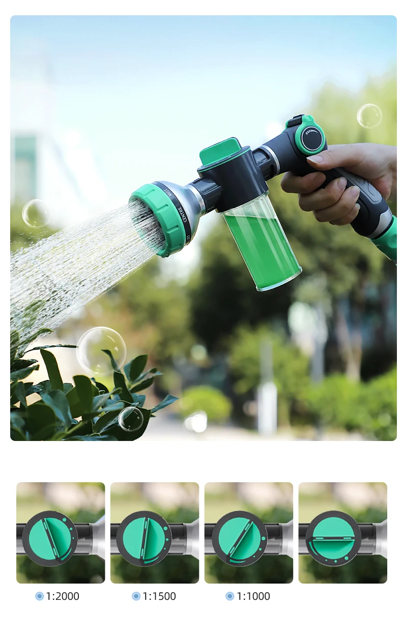 10 Pattern Plastic Water Garden Hose Nozzle Car Cleaning Foam Wash