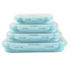 Rectangular silicone insulated lunch bento box for keeping fresh