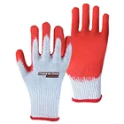 Cotton Gloves Top Sale China Supplier Cotton Latex Coated Rugged Wear Work Gloves