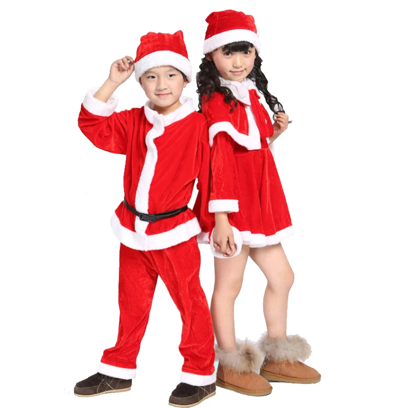 Детские Рождественские костюмы для мальчиков и девочек, рождественские костюмы, костюмы Санта-Клауса, одежда Санта-Клауса