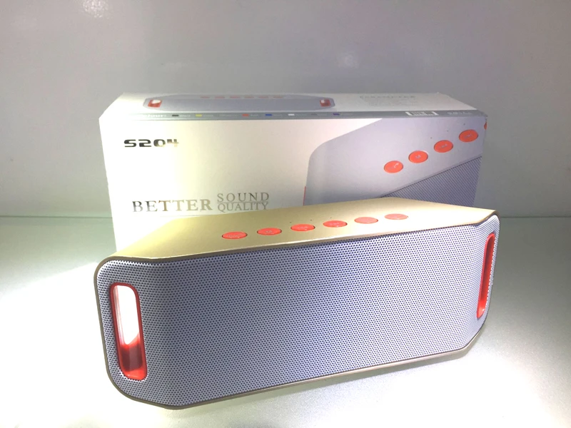 S204 Wireless portable Speaker super bass stereo Rechargeable loudspeaker Handsfree Music AUX Player FM Radio - ANKUX.COM