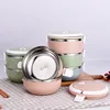 19 Fashion New Style Best Price Stackable Stainless Steel Rice Storage Bento Box With Lid And Eye Ring Leak Proof For Sale