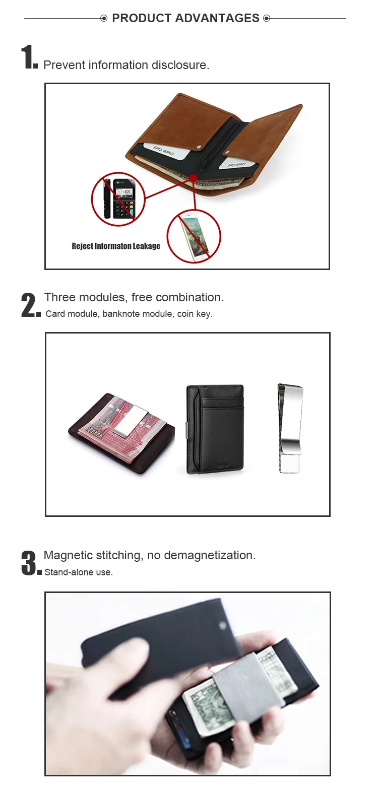 good product aluminum case credit card holder wallet leather
