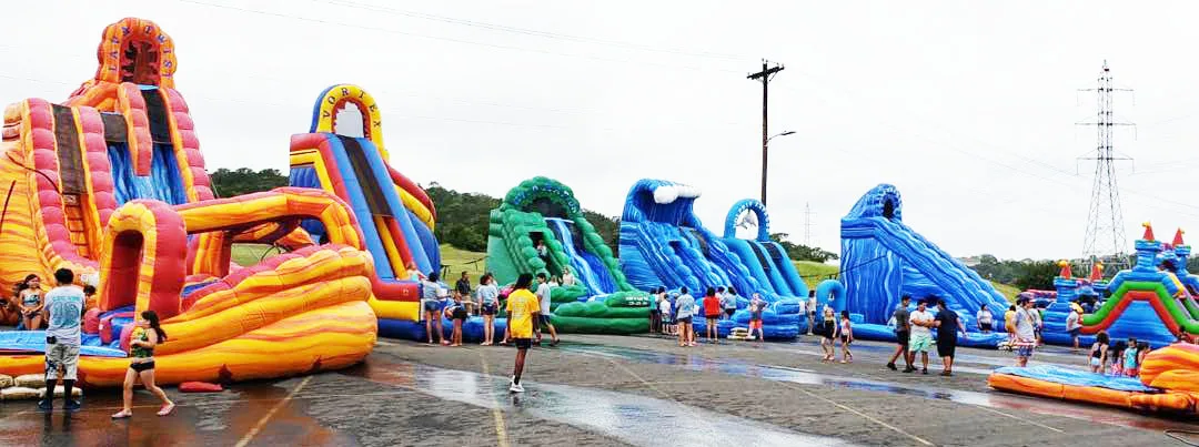 pvc material inflatable water slide