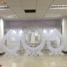 Wedding suppliers stage Customize design White PVC event backdrop Decoration