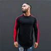 Factory Wholesale Running Fitted Men's Gym T Shirt Long Sleeve Printed Gym Wear