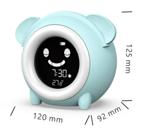 Amazon Hot Usb Charging Baby Children Sleep Training Alarm Clock Night Lights Led with Wake Up Light for Kids