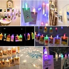 Clip String Battery String Light Window Display 3AA Battery Operated Colourful Photo Clip Led String Light
