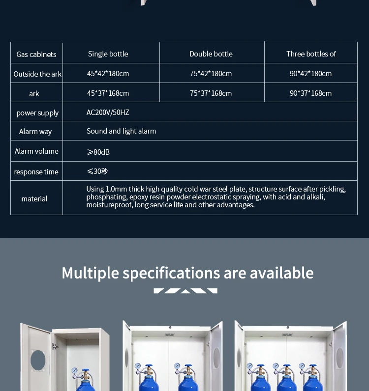 Hot Sale All Steel Gas Cylinder Cabinet for Laboratory Lab Furniture/