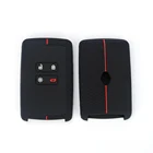 Silicone Rubber Key Fob Case Cover Remote Protect Set Cap For Renault