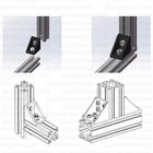 alu extrusion profile angle corner slotted l shaped wall bracket for t slot profile