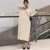 Fashion winter thick warm pullover knitwear long sleeve casual loose jumper hooded sweater dress