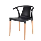 wood frame plastic banquet party dining chair