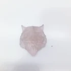 New design high quality wolf's head rose quartz