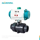 SQ611S PN16 PVC UPVC CPVC PP Corrosion-resistant Pneumatic plastic Ball Valve