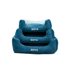 Chinese exports mechanical wash corduroy blue sofa pet bed