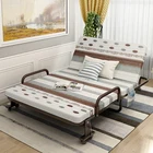 Living Room Furniture Promotional High Quality Multifunctional Living Room Furniture Metal Frame Folding Double Sofa Bed