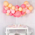 Marcaron Light pink Pink Cream yellow Confetti Balloon Garland Kit Balloon Arch Kit For Baby Shower And Wedding Bridal Shower
