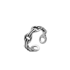 Ring 925 Sterling Silver Vintage 925 Sterling Heavy Silver Cuff Chain Ring Jewelry