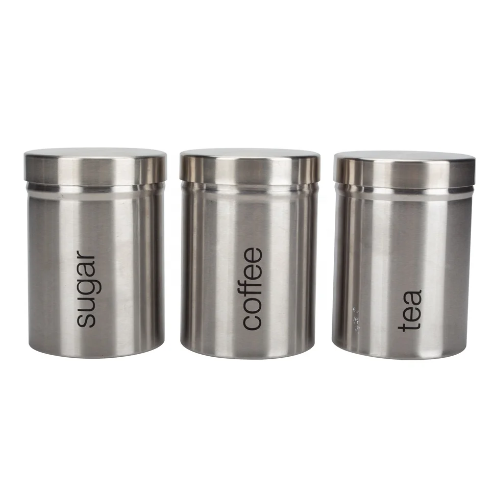 steel tea coffee sugar containers
