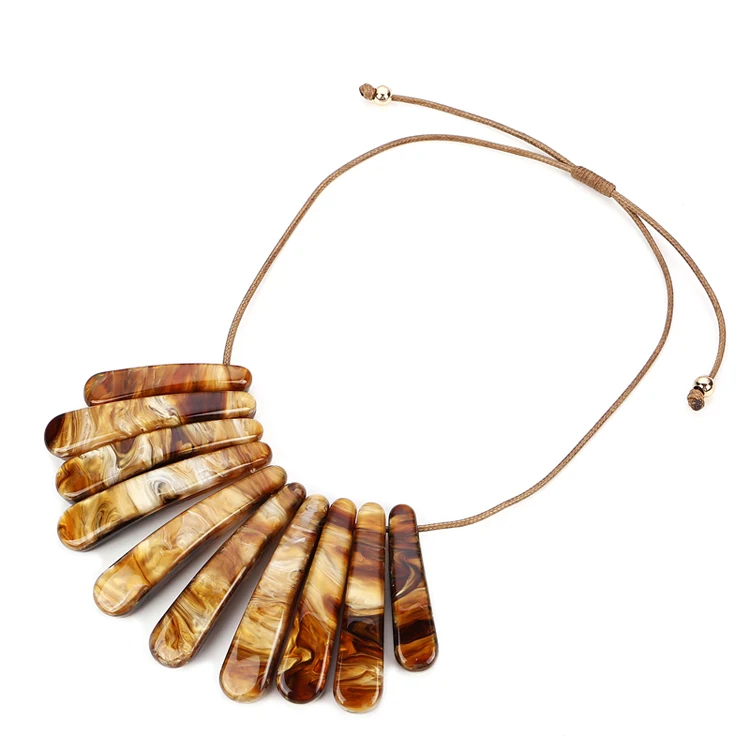 European popular custom fashion jewelry handmade rope acrylic acetate women choker chunky necklace