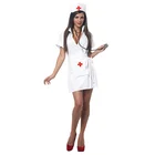 Sexy crazy Nurse Costume Halloween White Women Costume Dress Set