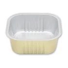 300ml aluminum foil dessert container pan with plastic cover lid