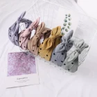 YiWu QIYUE Amazon eBay Supplier New Cute Simple Plaid Bow Hair Band for Toddler Ponytail Holder Headbands