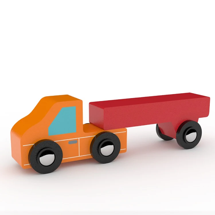 Holz Große Spielzeug Autos Traktor Mit Anhänger, Micro Mini Spielzeug Autos
