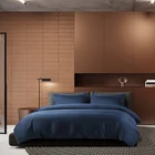 Bed Sheet Wholesale 100% Cotton Plain Luxury Full Bedding Sets High End Bed Sheet Soild Color