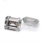 Factory White Emerald cut Loose Moissanite