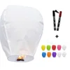 20 Pack Colorful 100% ECO Biodegradable Oval Wire-Free Fire Retardant Chinese Flying Sky Lanterns