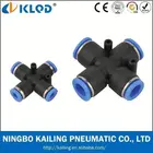 plastic Union cross air push in fittings, PZA-8