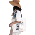 Durable Women Bags, Customized Logo Handled Tote Shopping Bag, Cotton Canvas Bag shoulder bag with zipper