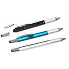2019 multi function 6 in 1 tool pen with ruler level Two-Head Screwdriver stylus ball pen
