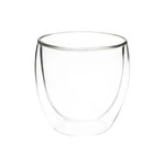 High Borosilicate Pyrex Coffee Juice Double Wall Glass Cup/Mug Drinking Glass