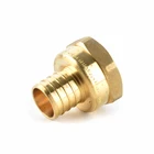 1/2 Lead Free Nsf Crimp Tee Fitting Pex With Drain Brass Ball Valve