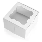 cheap fancy pvc window white brown kraft white bakery pastry biscuit cookie display packaging paper box
