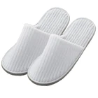 Hotel Customized Logo Oem Personalized Hot Selling Washable Disposable Luxury Slipper Customized Hotel White