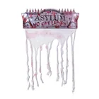 Custom Letter Thriller Blood Ghost House White Drapery Kitchen Knife Decorative Polyester Cotton Door Curtain