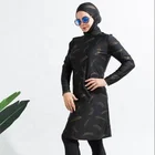 MOTIVE FORCE Original Printing Muslim Women Swimwear Islam Burkinis Beachwear with Hijab